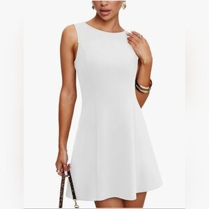 Elegant White Sleeveless Dress